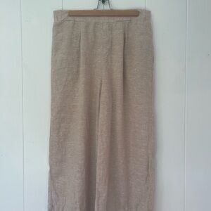 Elegant Tan Women's Wide Leg Pant